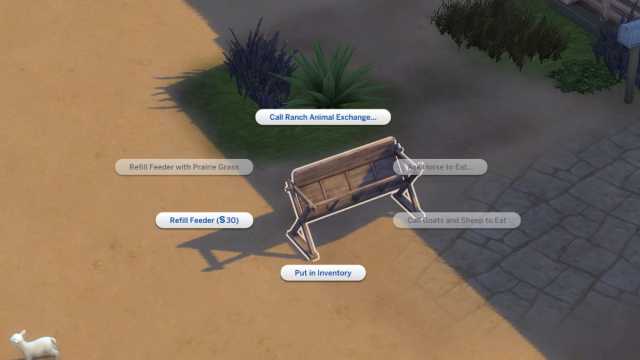 The Sims 4 Horse Ranch Goats Ranch Animal Exchange Option