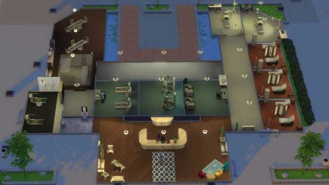 Sims 4 Willow Creek Hospital Layout
