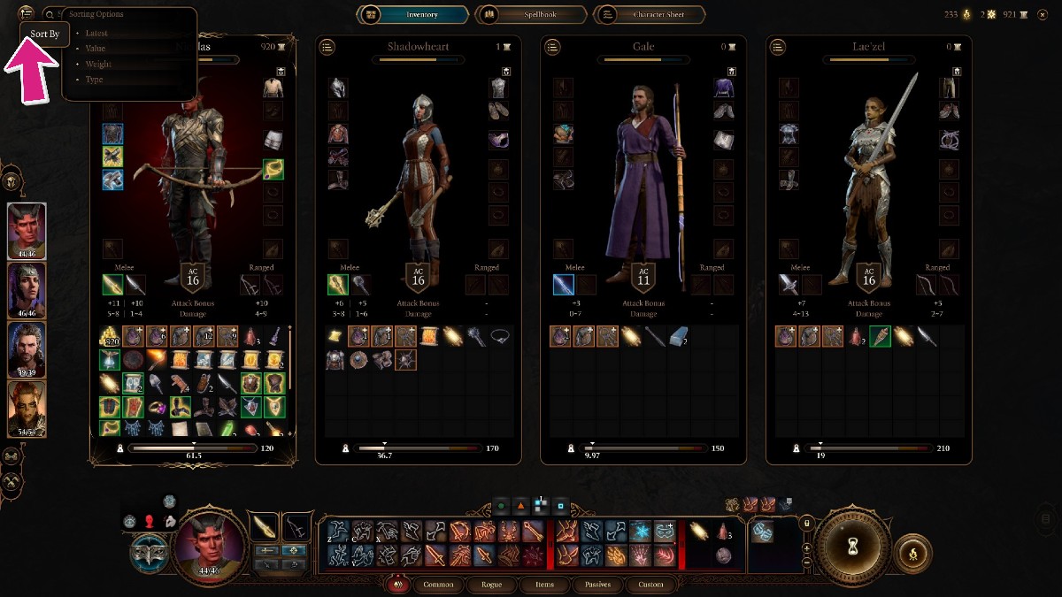 Baldur's Gate 3: How To Auto Sort Inventory (BG3) - Prima Games