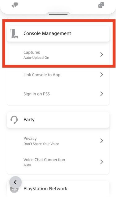 change capture settings on a ps app