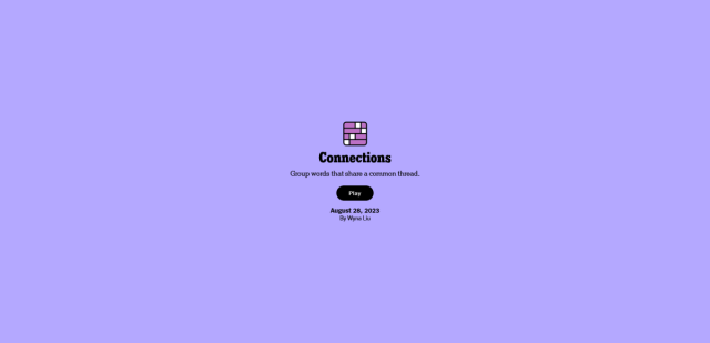 Connections Answers August 28, 2023