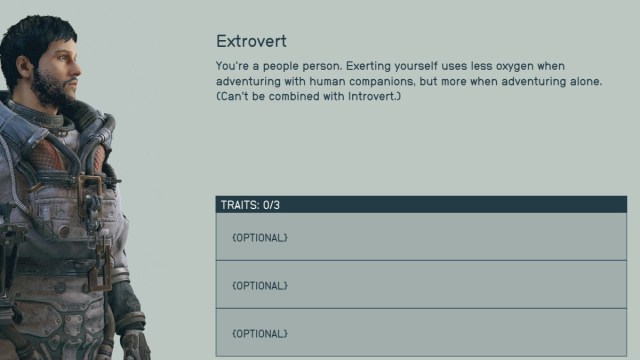 Starfield Extrovert Trait