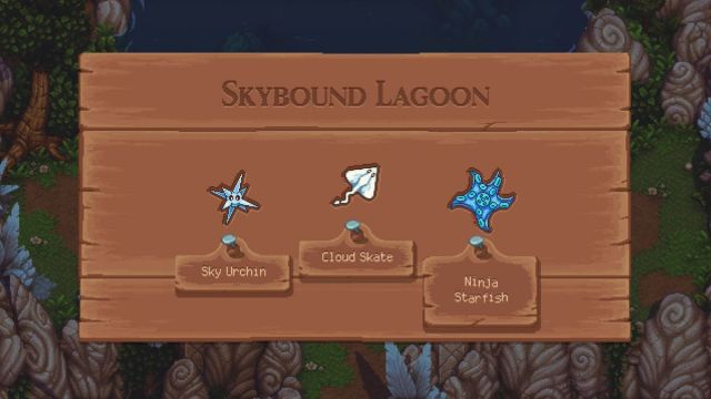 Screenshot of the Skybound Lagoon fish in Sea of Stars.