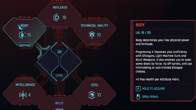 Cyberpunk 2077 Attributes, How to pick your starting Attributes