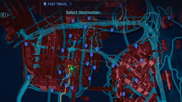 Cyberpunk 2077 Fast Travel Map