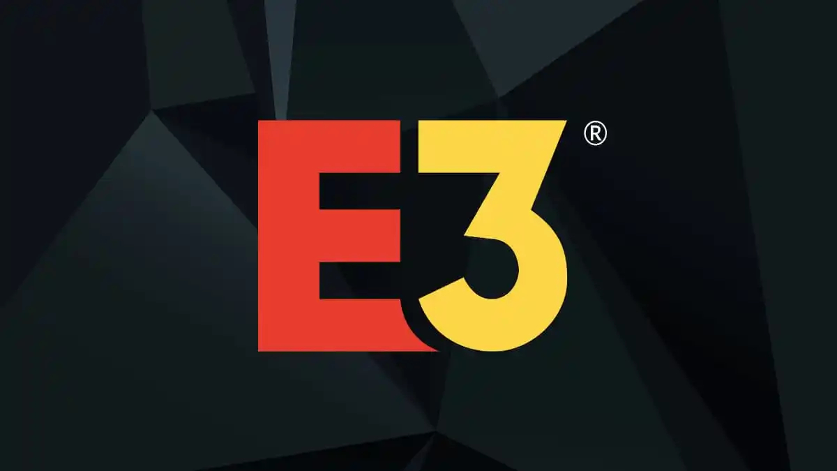 An image of the E3 logo on a geometric background.