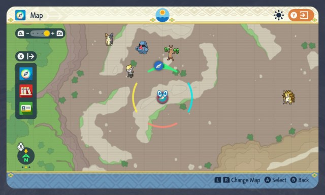 An image of the map location for the Unremarkable Cup item in Pokémon Scarlet and Violet: The Teal Mask.
