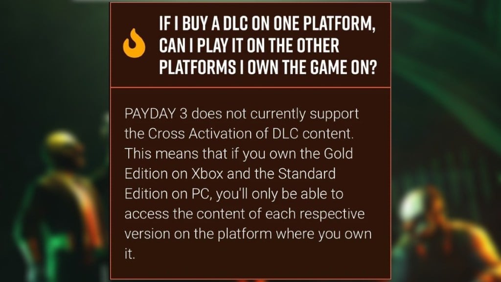 Will Payday 3 support crossplay across all platforms? - Xfire