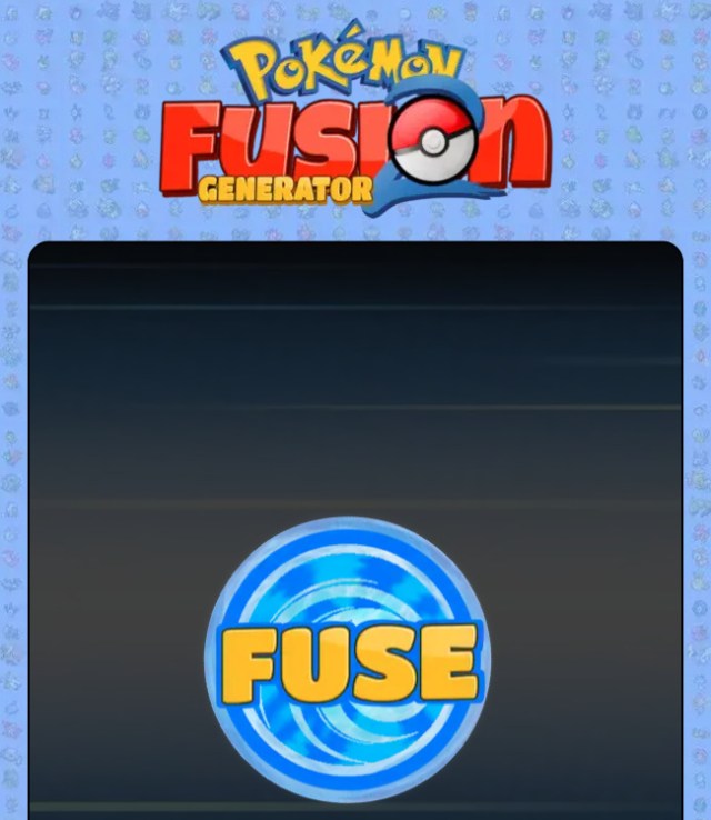 A screenshot of the opening page of Pokémon Fusion Generator 2.