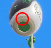 A picture of Pokémon Scarlet and Violet: The Teal Mask's Poltchageist Artisan form with the mark circled in red.