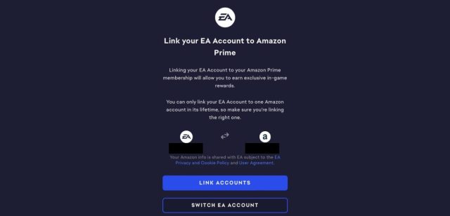 confirm link from ea account to prima gaming account