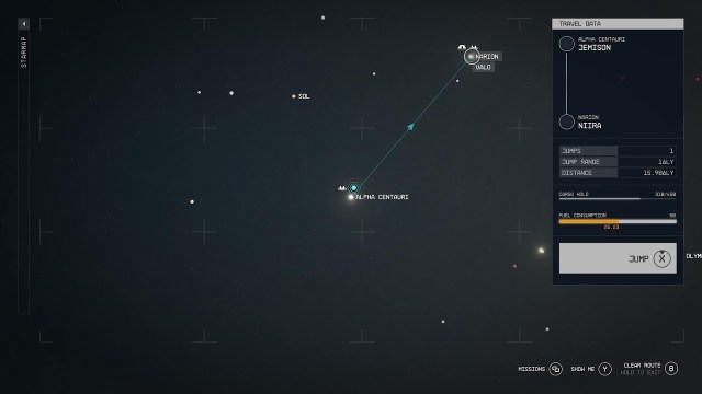 A screenshot a Star Systems in Starfield.