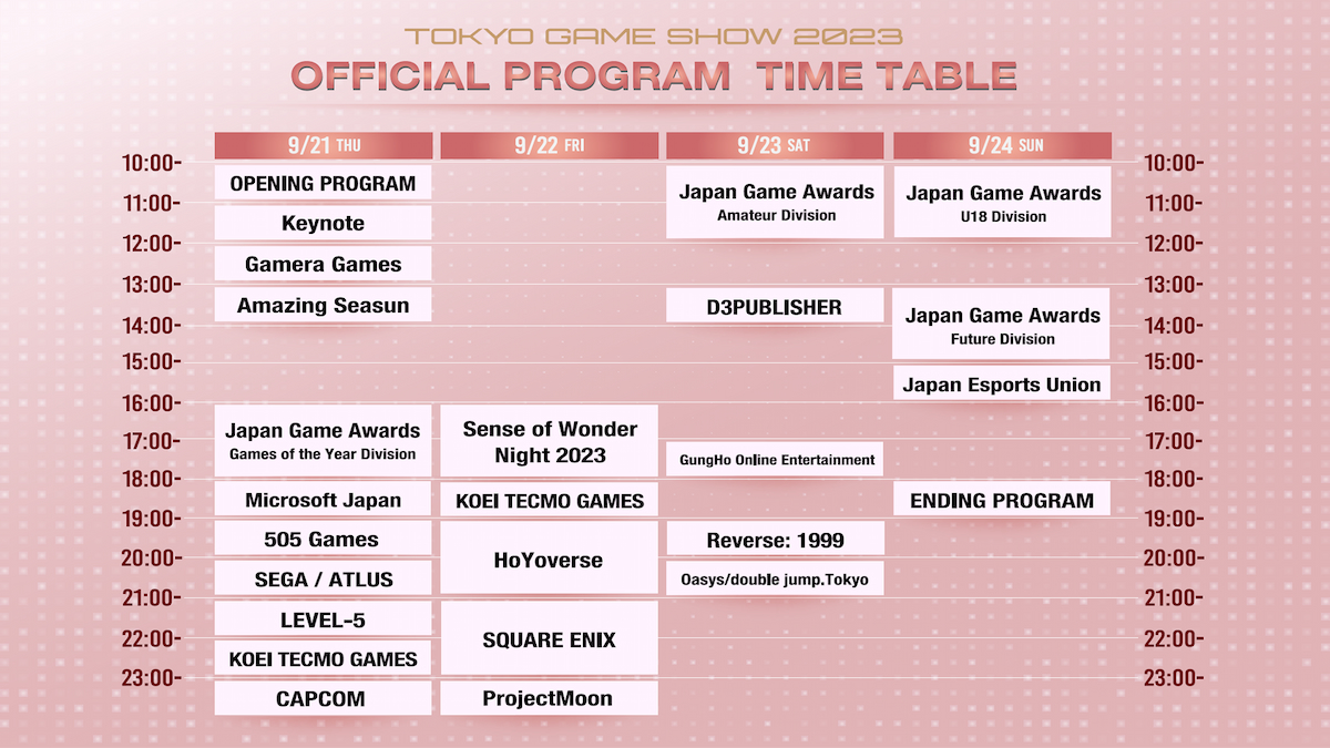 How to Watch Tokyo Game Show 2023 TGS Schedule and Times Prima Games