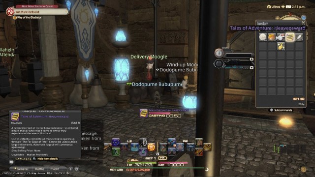 Tales of Adventure book in inventory FFXIV