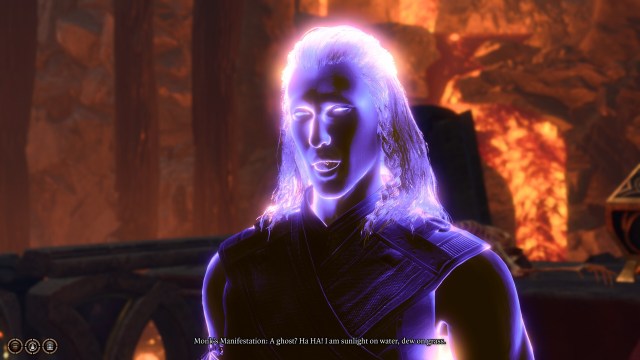 The purple ghost Cursed Monk in Baldur's Gate 3.