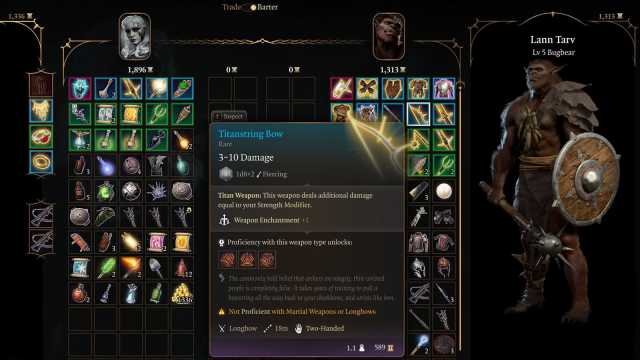 Baldur's Gate 3 Lann Tarv Titanstring Bow