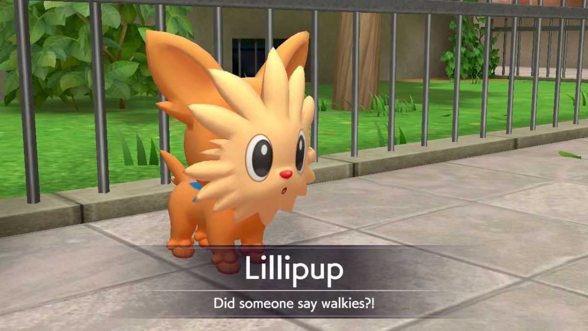 Screenshot of Lillipup in Detective Pikachu Returns