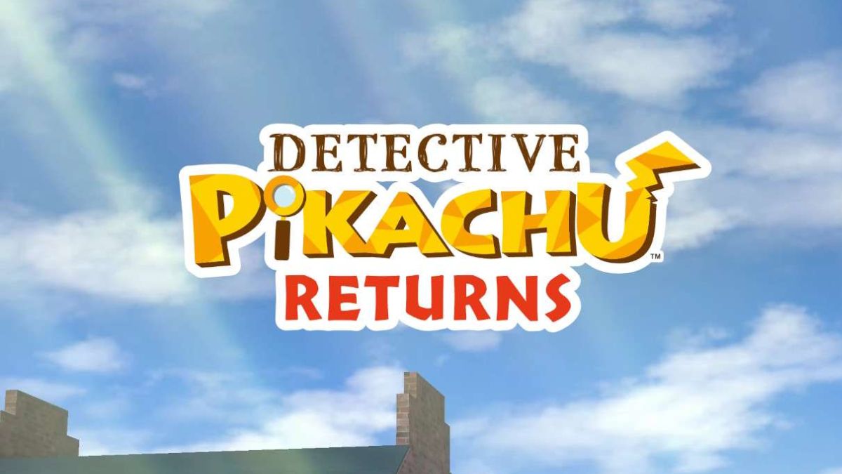 Screenshot of the Detective Pikachu Returns intro screen.