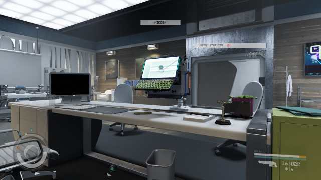 Starfield screenshot of Lucas's computer atop a desk in Lucas's office 