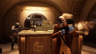 Screenshot of a bank heist in Payday 3.