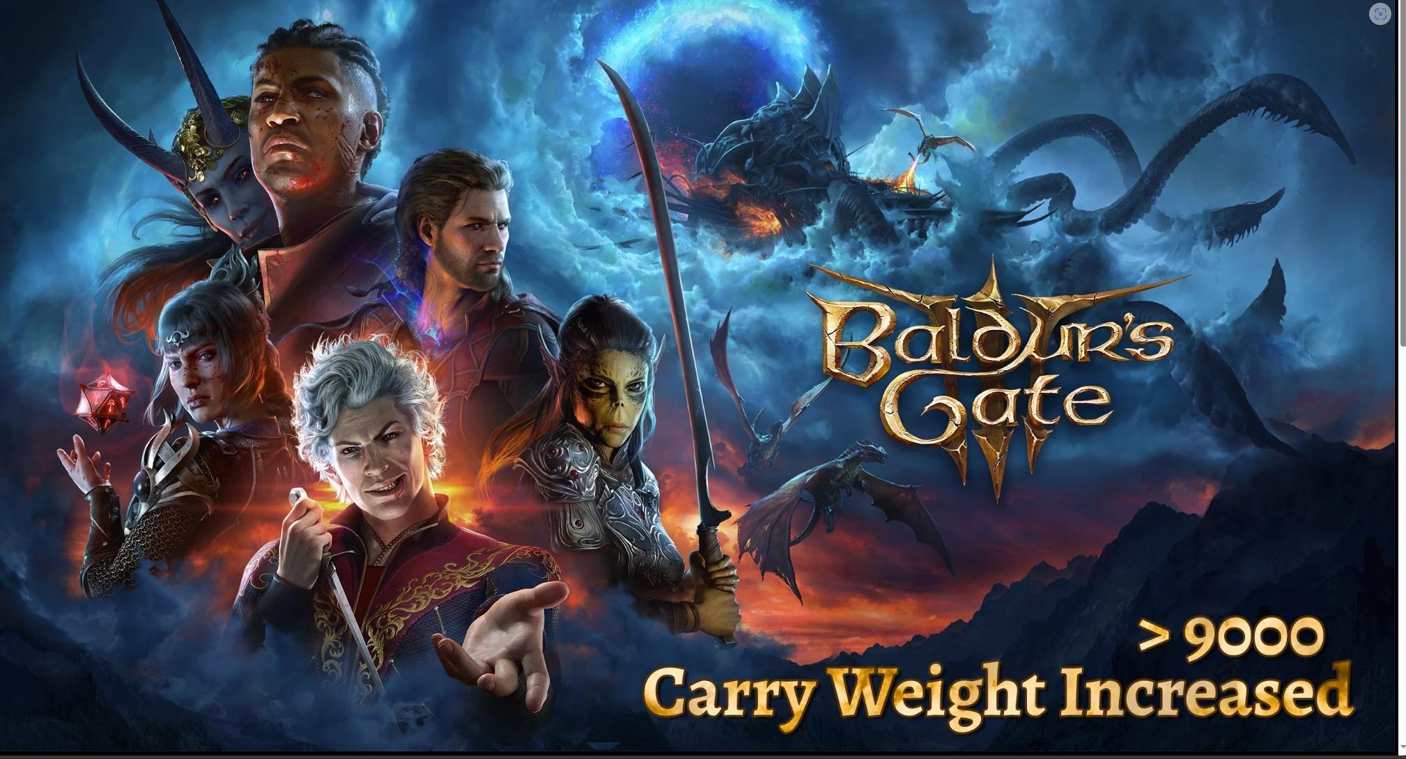 Baldur S Gate 3 How To Install Mods Using BG3 Mod Manager Prima Games   Photo Of Carry Weight Increased By 9000 BG3 Mod 