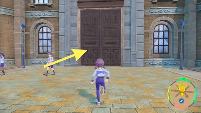 Screenshot of the Academy in Pokemon Scarlet and Violet: The Teal Mask.