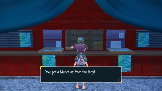 Screenshot of winning Shiny Munchlax in Pokemon Scarlet and Violet The Teal Mask.