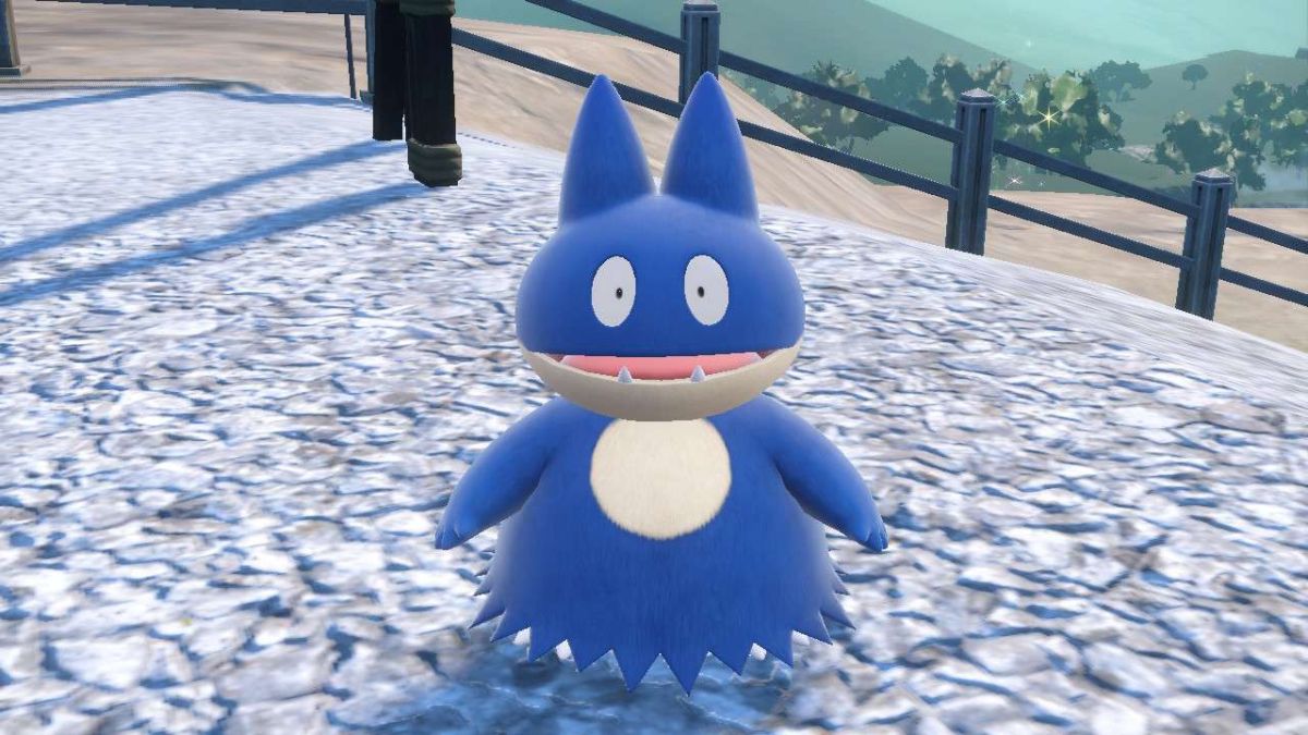 Screenshot of Shiny Munchlax in Pokemon Scarlet and Violet.