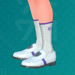 A screenshot of purple Knitted Socks from Pokémon Scarlet and Violet: The Teal Mask.