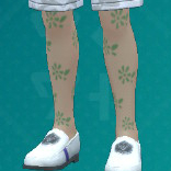 A screenshot of green Flower Print Tights from Pokémon Scarlet and Violet: The Teal Mask.