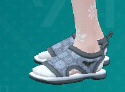 A screenshot of gray lace Casual Sandals from Pokémon Scarlet and Violet: The Teal Mask.
