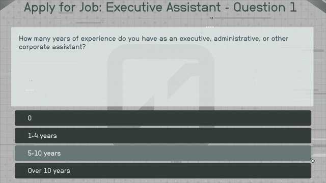 Starfield Executive Assistant Question One