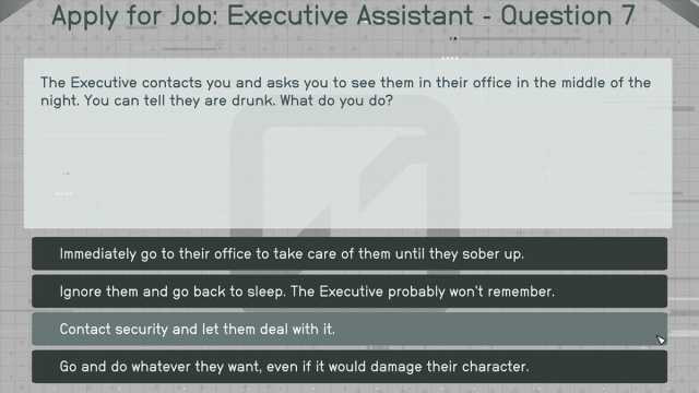 Starfield Executive Assistant Question Seven