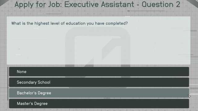 Starfield Executive Assistant Question Two
