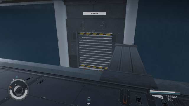 Starfield screenshot of a vent across a platform