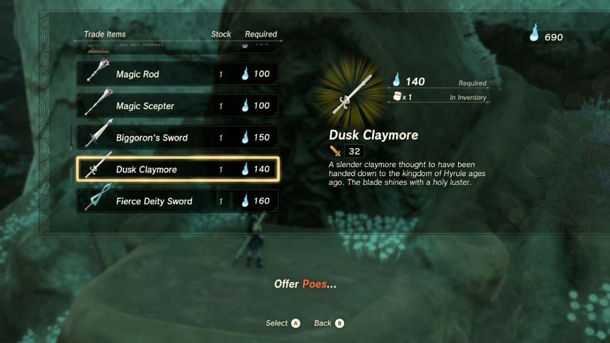 How To Get The Dusk Claymore In Tears Of The Kingdom TotK Prima Games   Zelda Totk Dusk Claymore Bargainer Statue Buy 