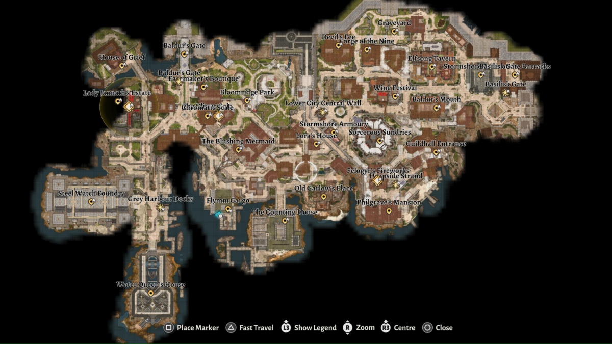 Baldur S Gate 3 How To Get To The Lower City In BG3 Prima Games   BG3 Lower City Map 