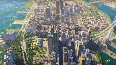 Image of one of the starting maps made into a metropolis in Cities: Skylines 2.