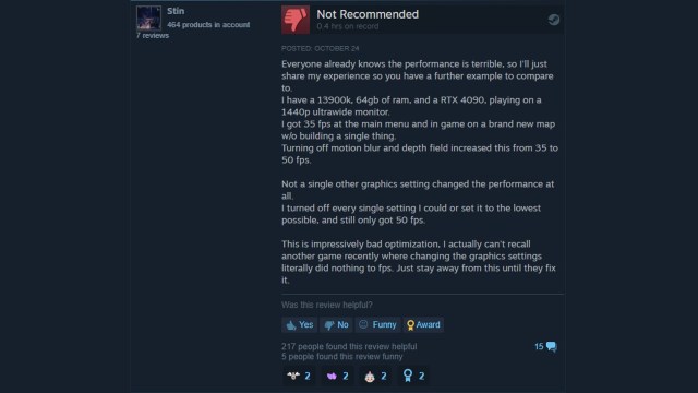 Negative Review of Cities Skylines II on Steam