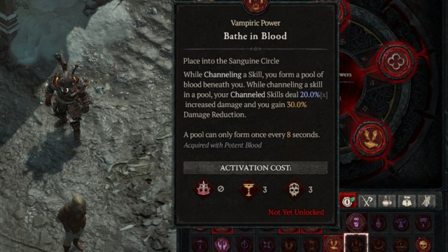 Diablo 4 Bathe in Blood Vampiric Power