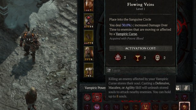 Diablo 4 Flowing Veins Vampiric Power
