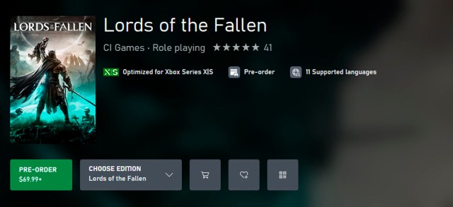 Lords of the Fallen Game Pass Store