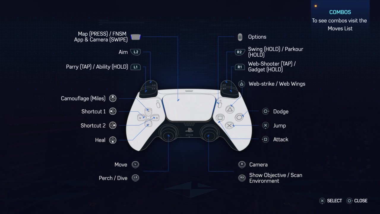 Spider-Man 2 Controls Listed - Prima Games