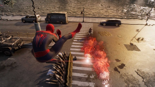 Spider-Man fighting enemies in Marvel's Spider-Man 2