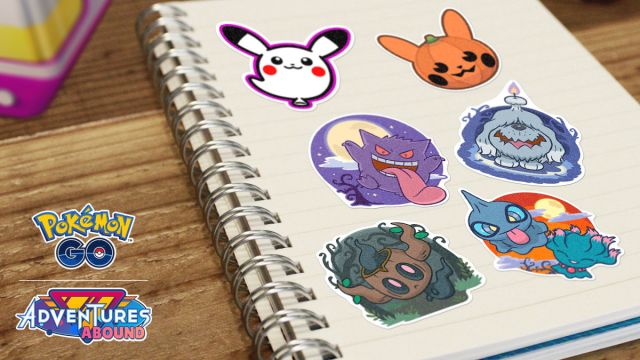 Official image of Halloween 2023 stickers in Pokémon GO.