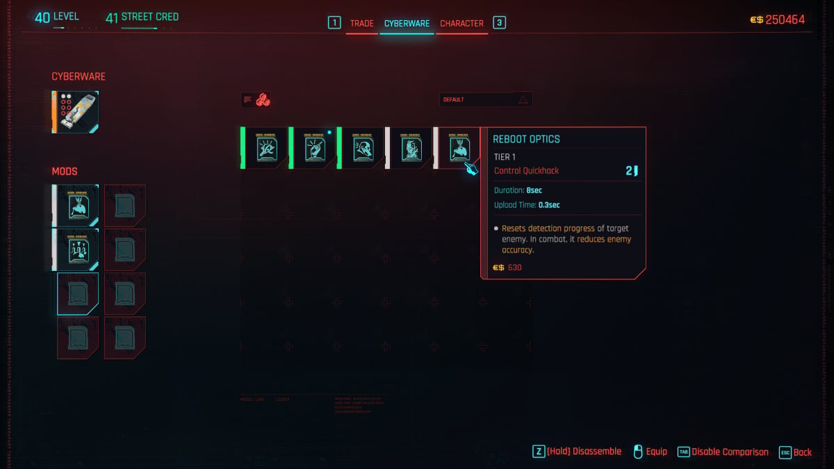 How To Farm Quickhack Components In Cyberpunk 2077 2 0 Prima Games   Cyberpunk 2077 Quickhack Menu 