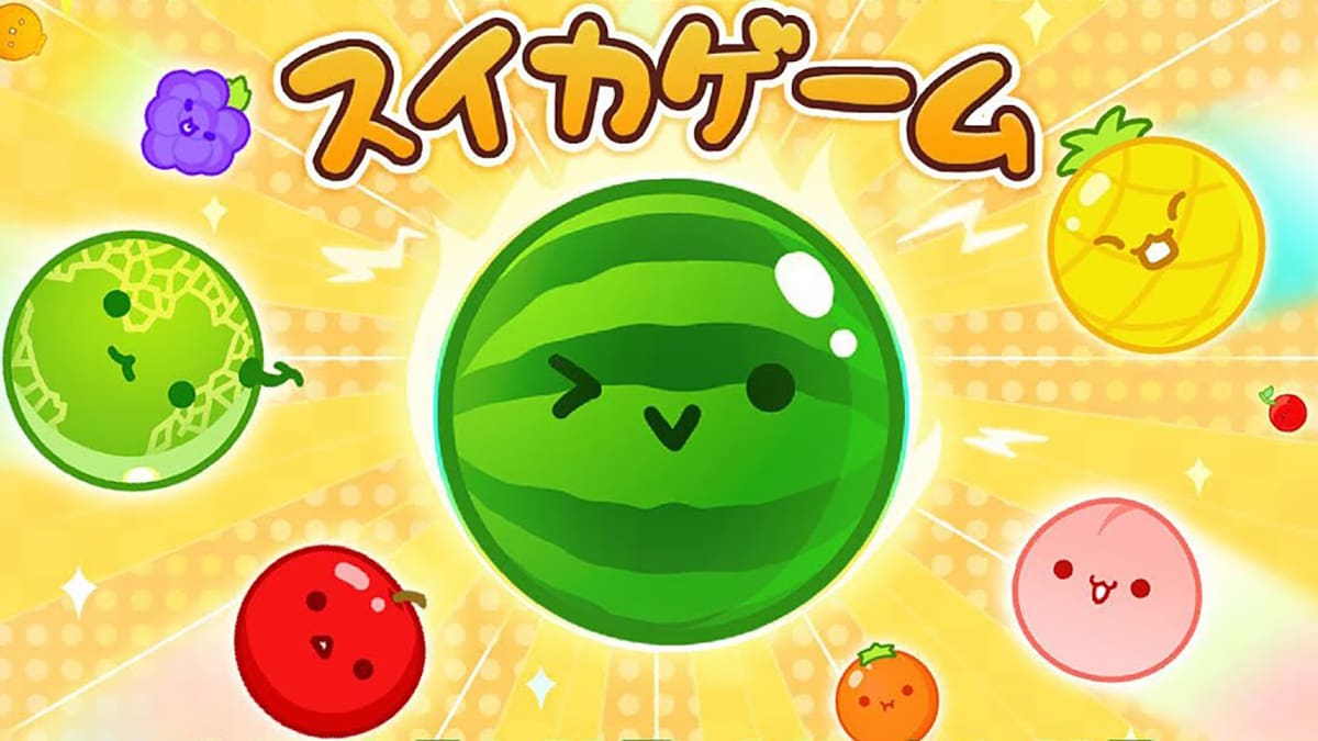 Merge two watermelons in Suika Game