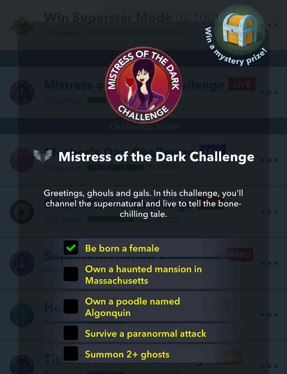 A dark challenge in BitLife