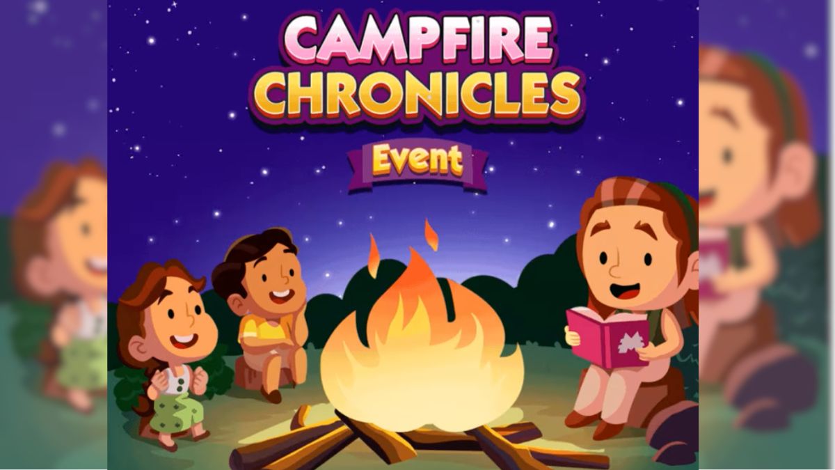 Screenshot of the Campfire Chronicles event in Monopoly GO.