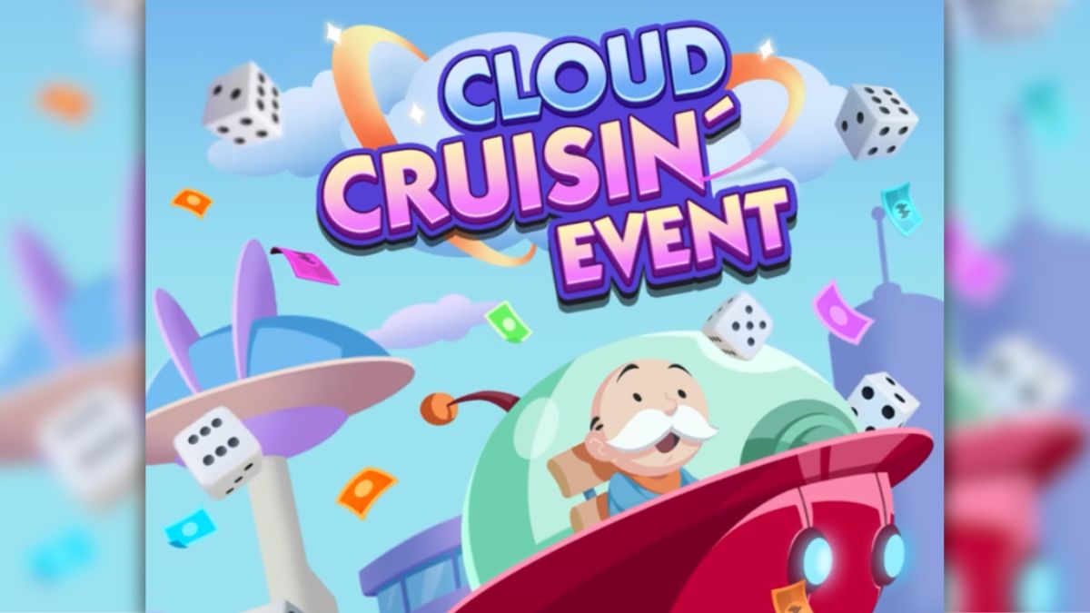 Screenshot of Monopoly GO Cloud Cruisin' event splash art.